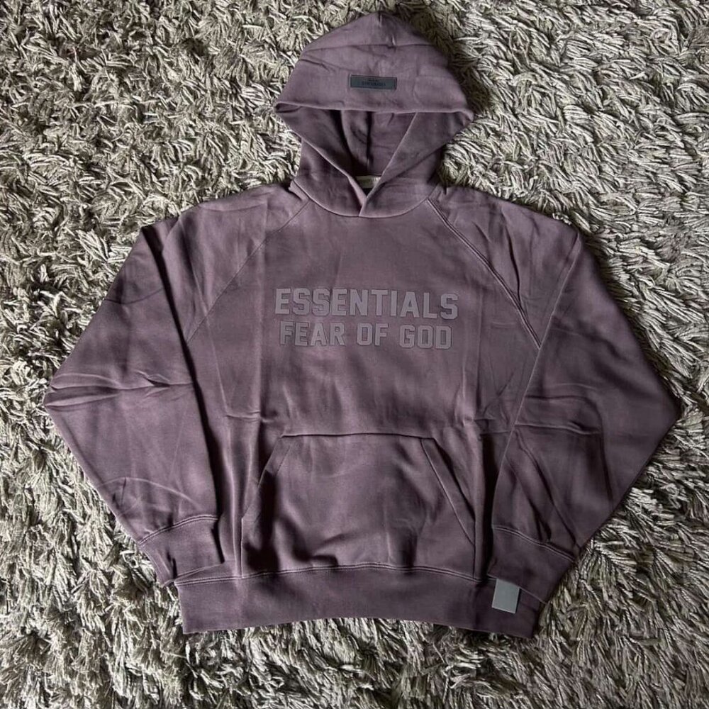 Fear Of God Essentials Plum Hoodie SS23 Size Medium Brand New